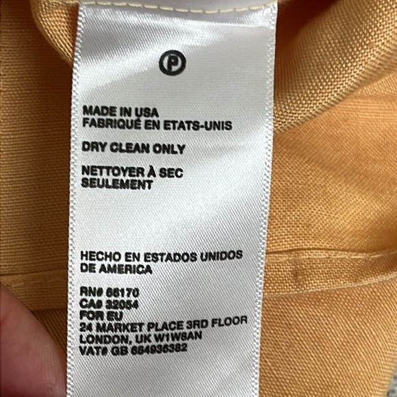 Urban Renewal Linen Peach ruffle flutter sleeves Dress - Picture 10 of 13